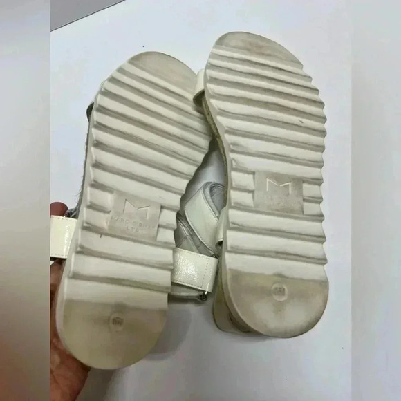 MARC FISHER Jecca White Leather Strappy Sandals Sz 6M - Picture 4 of 9